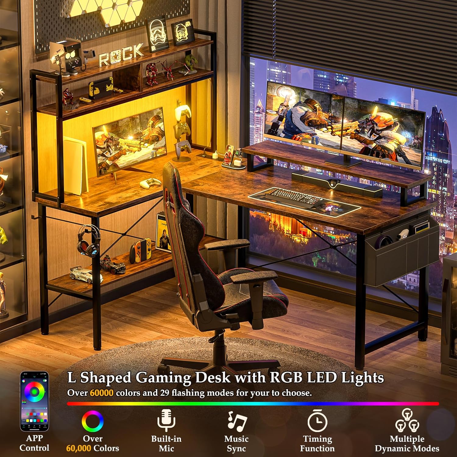 L shaped gaming desk
