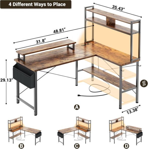 L shaped gaming desk